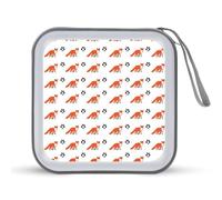 Foxes with Pawprint Funny CD Case Holder Organizer 40 Capacità DVD Collection Storage Bag Wallet Book per Auto Casa Viaggi
