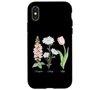Foxglove Daisy Tulip - Vintage Floral Bloom for Nature Lover Custodia per iPhone X/XS