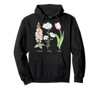 Foxglove Daisy Tulip - Vintage Floral Bloom for Nature Lover Felpa con Cappuccio