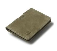 FOXHACKLE Portafoglio porta carte di credito in pelle per uomini e donne, portafoglio sottile bifold con blocco RFID, tasca frontale sottile portafoglio minimalista, piccola custodia per carte, Verde