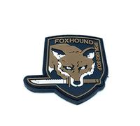 Foxhound Special Force Group metal Gear Solid Airsoft morale PVC toppa marrone