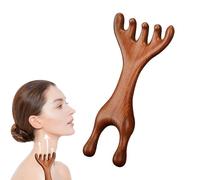 Foxiod Pettine per terapia a cinque tocchi, pettine per massaggio meridiano, pettine per massaggio a coda di pesce, massaggiatore manuale per cuoio capelluto, strumenti Guas Sha per testa, viso, occhi