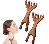 Foxiod Pettine per terapia a cinque tocchi, pettine per massaggio meridiano, pettine per massaggio a coda di pesce, massaggiatore manuale per cuoio capelluto, strumenti Guas Sha per testa, viso, occhi