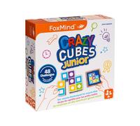 FoxMind 3100236 Crazy Cubes Junior, geniale divertimento per bambini, puzzle a cubo veloce per 1-4 persone, Brainteaser dai 4 anni, gioco di famiglia