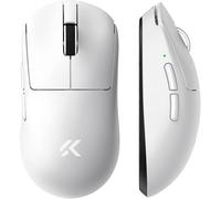 FOXMM x MCHOSE A7 V2 Pro Mouse Superlight 59 g, Sensore 26.000 DPI, 6 DPI Regolabili, Frequenza di Polling 8K Hz Ultra Rapido, Mouse da Gioco Wireless BT/2.4 GHz/cablato, Batteria 200 Ore Bianco