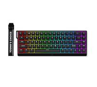 FOXMM x MCHOSE Ace68 HE Tastiera Gaming 65% RGB Wired Rapid Trigger 8000Hz, Switch Effetto Hall Magnetico ICE Blue, Corsa Regolabile Ultra Precisione 0,005 mm, per giochi FPS, Nero