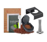 FOXNSK Capsule Ricaricabili Dolce Gusto, Riempibile Caffè Capsula Adattatore Caffè Capsule Convertitore con 41 mm Manomettere e Adattatore Staffa Compatibile per Piccolo XS/Genio S/EDG 305