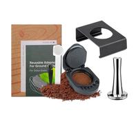 FOXNSK Capsule Ricaricabili Dolce Gusto, Riempibile Caffè Capsula Adattatore Caffè Capsule Convertitore con 41 mm Manomettere e Adattatore Staffa Compatibile per Piccolo XS/Genio S/EDG 305