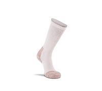 Foxriver Steel-Toe Mid-Calf Boot Work Sock (White, Medium),Set of 2 Pairs