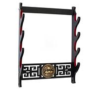 FOXSMZZ Leggendario di Kylin Sword Wall Mount Supporto Spada Velluto Padded Display Stand Imbottito Katana (4 animali)