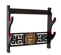 FOXSMZZ Leggendario di Kylin Sword Wall Mount Supporto Spada Velluto Padded Display Stand Imbottito Katana (2 animali)