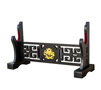 FOXSMZZ Porta spada in velluto giapponese imbottito Katana Stand Samurai Display Rack Support All Tanto Spade (Drache-1)