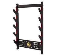 FOXSMZZ Porta spada Katana staffa da parete Samurai Spada Telaio Display Frame Red Velluto China Tai Chi Style (5 strati)