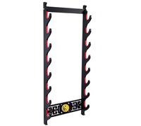 FOXSMZZ Porta spada Katana staffa da parete Samurai Spada Telaio Display Frame Red Velluto China Tai Chi Style (8 strati)