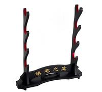 FOXSMZZ Supporto per spada da parete Samurai Spada Stand Display Katana Wakizashi Tanto velluto imbottito Appendiabiti da parete Spada Rack (4 animali)