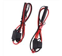 Foxsur 2 pezzi caricabatteria per moto SAE cavo di ricarica spina a sgancio rapido per fusibile terminale ad anello da 12 V
