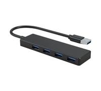 Foxtec Hub USB 3.0, splitter hub USB a 4 porte, adattatore USB portatile, mini espansore multiporta per desktop, laptop, Xbox, unità flash, HDD, console, stampante, PC, tastiere, HP, Dell