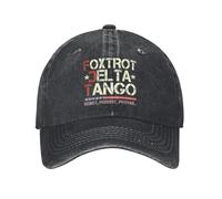 Foxtrot Delta Tango Logo Uomini Donne Cappellini da Baseball Cappelli Divertenti Vecchiati Cappelli Allenamenti Outdoor Classici Cappellino Solare Regolabile