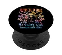 Foxtrot Delta Tango Social Club Democracy Martini Cocktail PopSockets PopGrip Adesivo