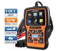 FOXWELL NT301 Plus 2 in 1 OBD2 Scanner Tester batteria Strumento diagnostico OBDII Controlla lettore di codici per auto motore 12V 100-1100CCA Manovella NT301 Plus