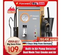 FOXWELL SD203 Macchina del fumo automobilistica 12V Pompa d'aria incorporata EVAP Rilevatore di perdite di vuoto Tester diagnostico per perdite di tubi per auto