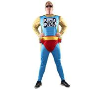 Foxxeo Il costume di Biermann Eroe per uomini veri, taglia S-XXXL, per carnevale, addio al celibato, taglia M
