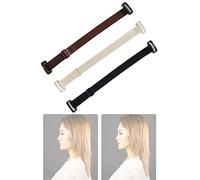 Foxy Eyes Lift Face Lift Tape 3 Pezzi Fasce per Il Lifting Con Clip Riutilizzabile per Mento, Collo, Occhi (Cinturino Singolo & Nero & Carnagione & Marrone)