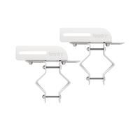 foxydry adattatore per ringhiere tonde con diametro tra i 40 e i 65 mm | solo per Foxydry Duo, in alluminio e acciaio inox, kit due adattatori, bianco