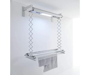 foxydry Air, Stendibiancheria Stendino da Parete Elettrico, stendipanni telecomandato in Alluminio e Acciaio con due staffe incluse 160x57x30 cm (150 wall)