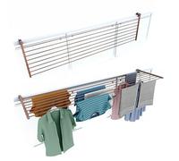 foxydry Duo, stendibiancheria da ringhiera e balcone, richiudibile, 202 cm