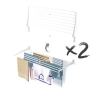 foxydry Fold stendibiancheria da parete richiudibile salvaspazio, 116 cm X2