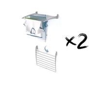 foxydry Fold stendibiancheria da parete richiudibile salvaspazio, 62 cm X2