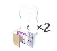 foxydry Fold stendibiancheria da parete richiudibile salvaspazio, 80 cm X2