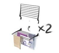 foxydry Fold stendibiancheria da parete richiudibile salvaspazio, 80 cm X2