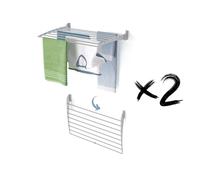 foxydry Fold stendibiancheria da parete richiudibile salvaspazio, 82 cm X2