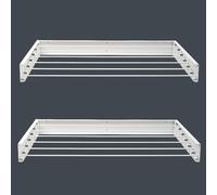 foxydry Hide, Stendino da muro, stendibiancheria da parete e da balcone, da esterno e interno a scomparsa, richiudibile (Bianco (Limited Edition), 121 cm X2)