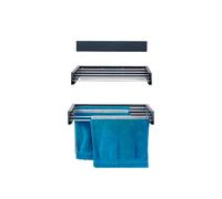 foxydry Hide, Stendino da muro, stendibiancheria da parete e da balcone, da esterno e interno a scomparsa, richiudibile (71 cm, Antracite)