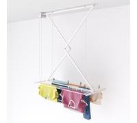 foxydry Mini, stendibiancheria da soffitto salvaspazio richiudibile, 128 cm