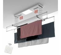 foxydry Pro, stendibiancheria da soffitto elettrico, con aria calda, 160 cm