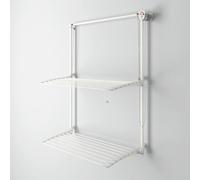 foxydry Wall Plus, Stendibiancheria da parete, Stendino da muro verticale, stendino a scomparsa richiudibile da interno e esterno 88x52x137 cm (Destro Bianco, 88 cm)