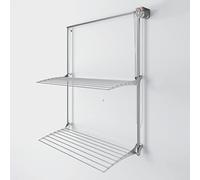 foxydry Wall Plus, Stendibiancheria da parete, Stendino da muro verticale, stendino a scomparsa richiudibile da interno e esterno (Right, 80)