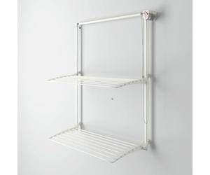 foxydry Wall Plus, Stendibiancheria da parete, Stendino da muro verticale, stendino a scomparsa richiudibile da interno e esterno 128x52x137 cm (Destro Bianco, 128 cm)