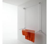 foxydry Wall, stendibiancheria da parete saliscendi, richiudibile, 128 cm