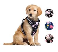 Foxyep Pettorina per cani senza tirare con 2 clip per guinzaglio, con manico facile da controllare, cinghia riflettente per camminare, vestibilità comoda per cuccioli di gatto, imbracatura traspirante per animali domestici (piccola, rosa rosa)