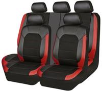 FOXZY 9 Pezzi Auto Set Coprisedili per Audi A3 8P 8V Sportback 2003-2023, Cuscino Del Sedile Traspirante Antiscivolo Impermeabile in Piena Pelle con Airbag Laterale,D Red