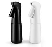 Foydream 2 x Spray Bottles for Hair 200 ml · Ultra Fine Mist Spruzzino Nebulizzatore with Continuous Dispensing Reusable for Hair, Plant, Face and Cleaning, Black and White