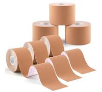 Foydream Tape Kinesiologico, 6 Rotolo Kinesio Tape, 5 cm x 5 m Kinesio Impermeabile Taping per Ginocchio, Spalla, Articolazione, Plantare (Colore Pelle)