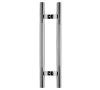 Foyer Stable Farmhouse,Simple Glass Door Handle, Waterproof Sliding Push Pull Door Handles, Stainless Steel Pipe Door Handles with Fittings(Silver,150cm/59in)