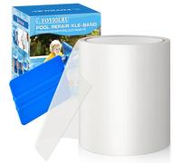 FOYIOLRU Kit Riparazione Piscina, 10x150cm Toppe Per Piscina Fuori Terra, Nastro Ripara Piscina Liner Pezze, PVC Riparazione Piscina Gonfiabile per Gonfiabile Materassino, Tende da Sole