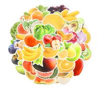 Foyods 120 adesivi per frutta e verdura, diversi adesivi realistici per bambini, divertenti adesivi per album di ritagli, laptop, telefono, tablet, bagagli, regali e ricompense
